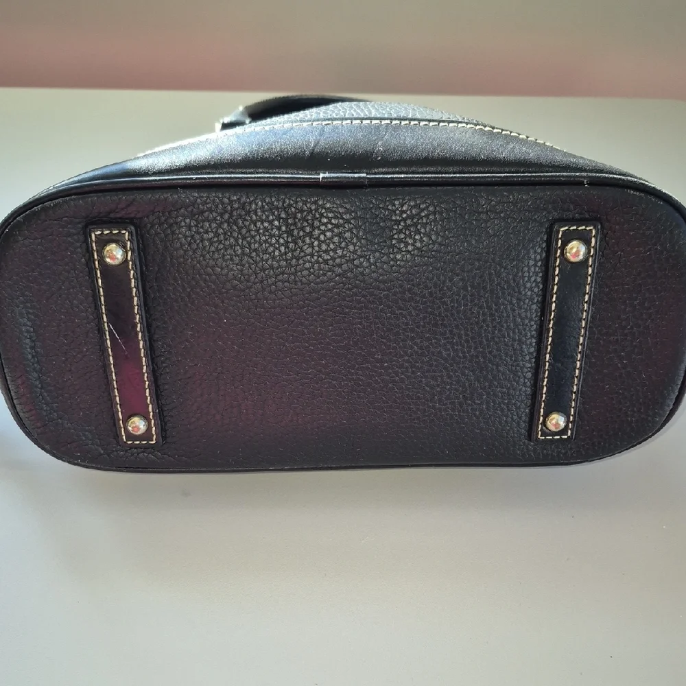 Dooney & Bourke Black Pebbled Leather Satchel
